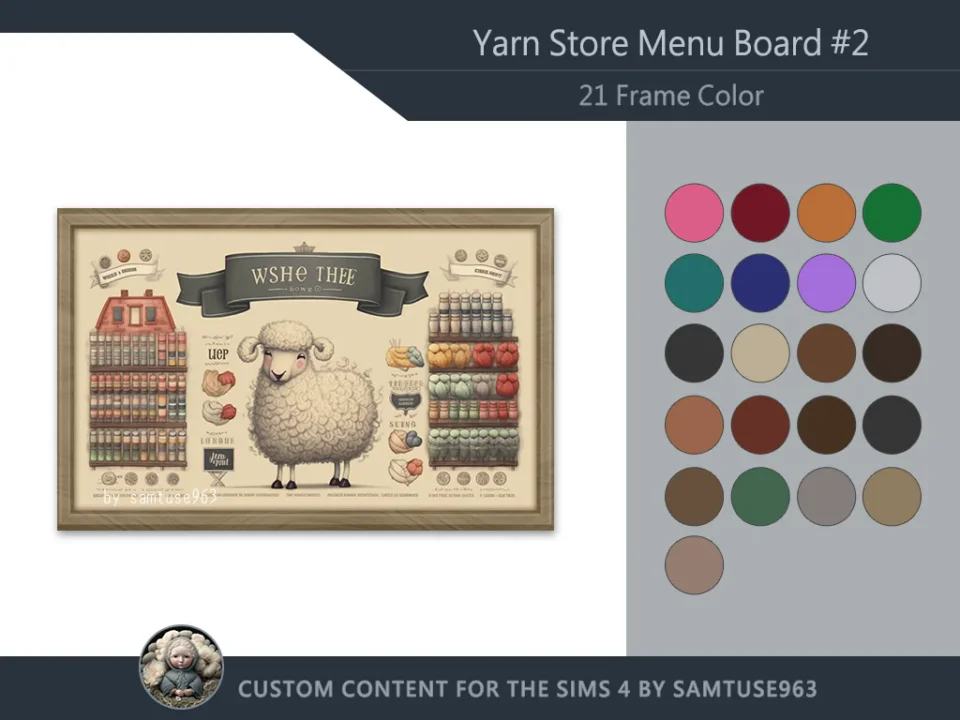 Yarn Store Menu Board #2 Samtuse963
