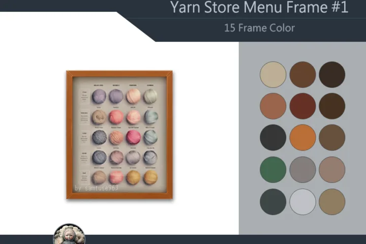 Yarn Store Menu Frame #1 Samtuse963