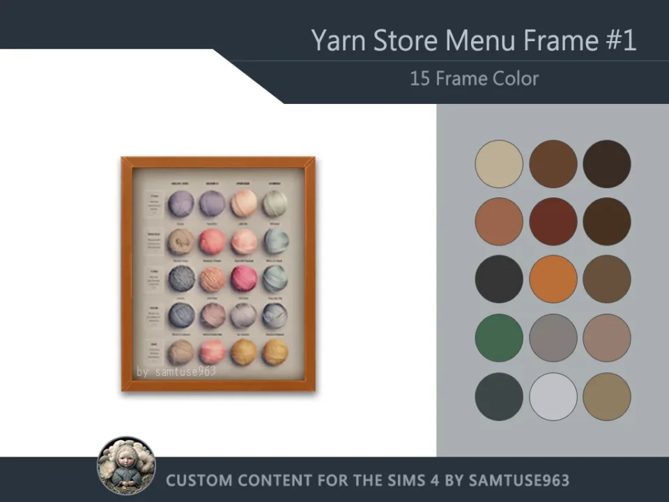 Yarn Store Menu Frame #1 Samtuse963