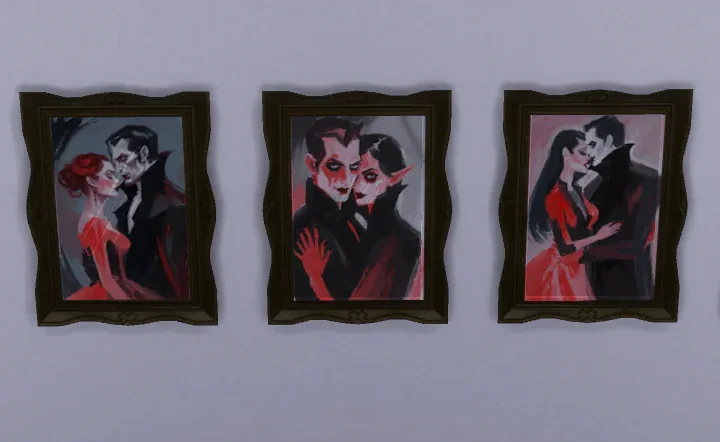 Vampires oil paintings