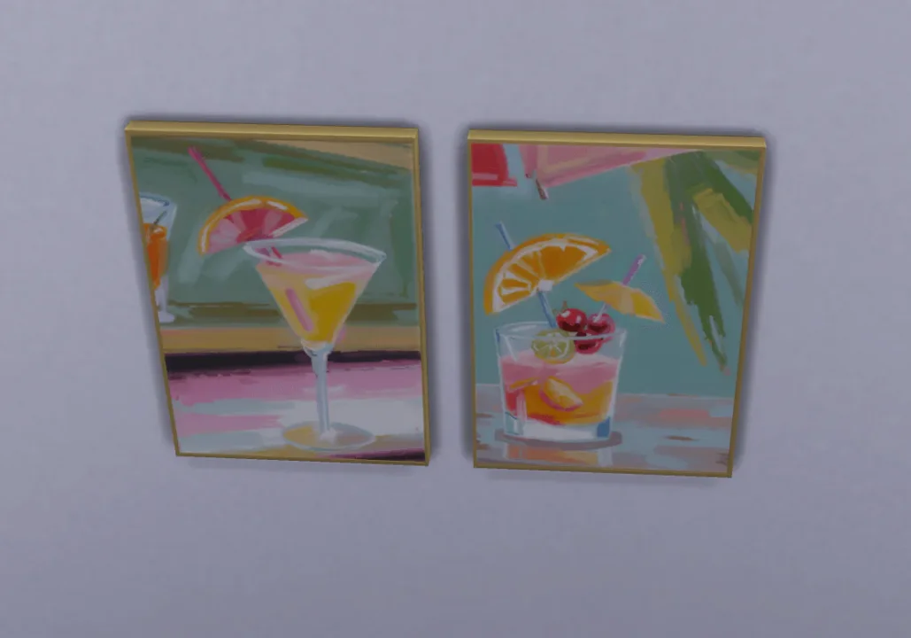 Drinks oil paintings