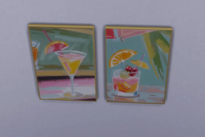 Drinks oil paintings