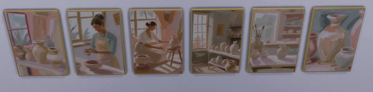 Pottery oil paintings
