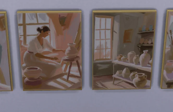 Pottery oil paintings