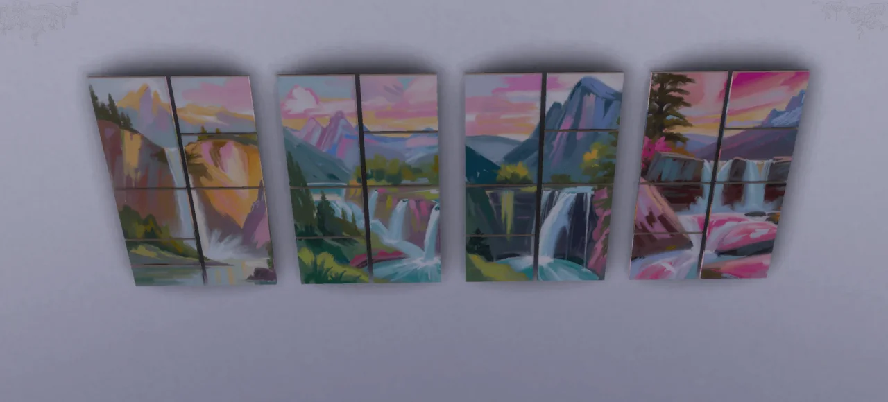 Beautiful landscape oil painting