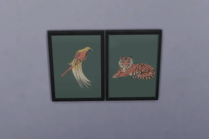Green Animals Paintings