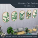 HQ Minimalist Plant Oval Frame #4 Samtuse963