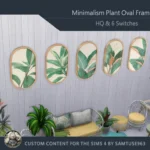 HQ Minimalist Plant Oval Frame #2 Samtuse963