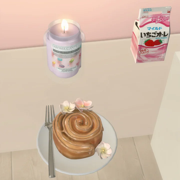 Cake slice with flowers