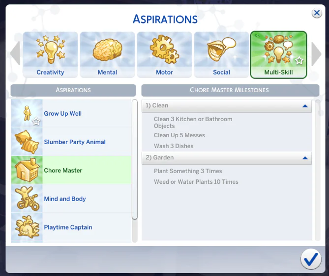 Chore Master Child Aspiration