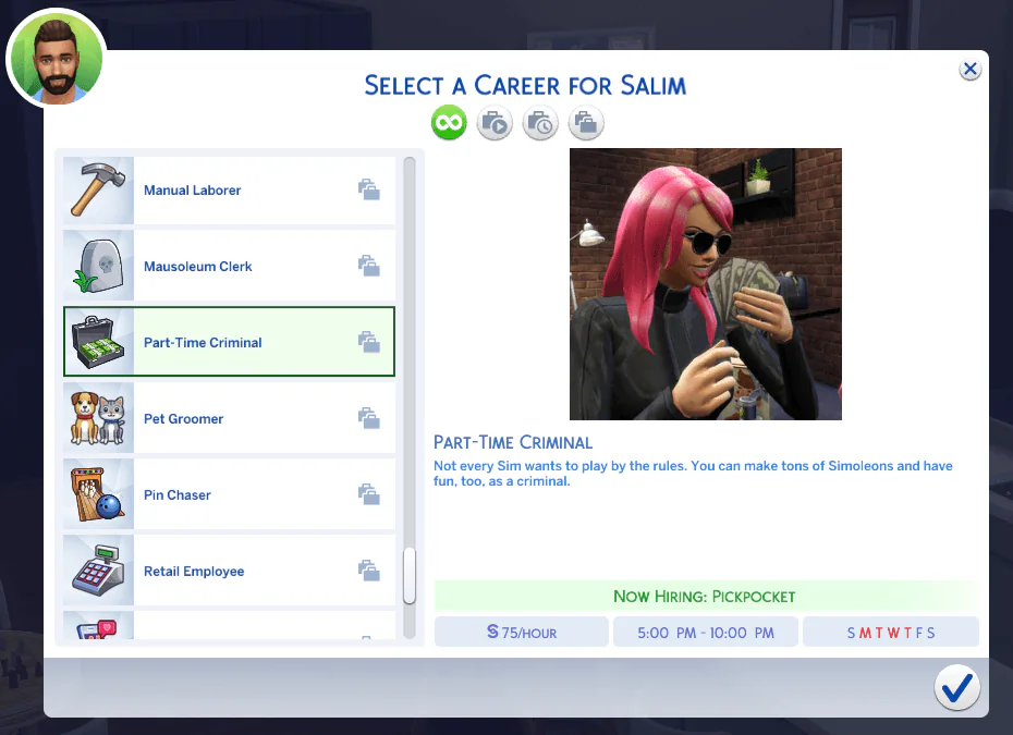 Part-Time Criminal Career