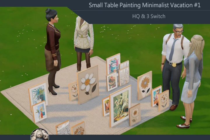 HQ Small Table Painting Minimalist Vacation #1 Samtuse963