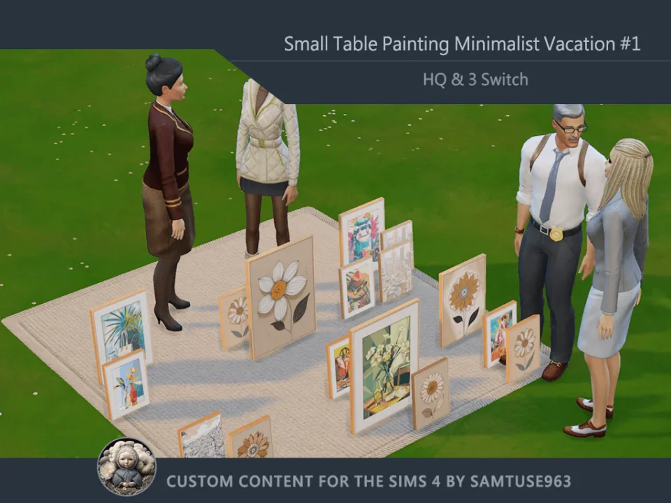 HQ Small Table Painting Minimalist Vacation #1 Samtuse963