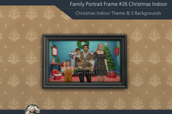 Family Portrait Frame #26 Christmas Indoor