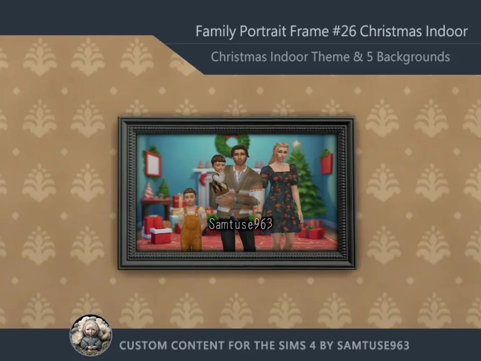 Family Portrait Frame #26 Christmas Indoor