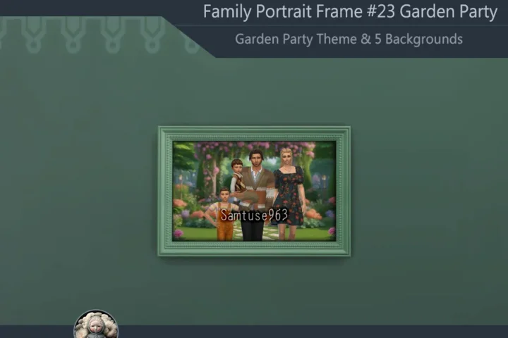 Family Portrait Frame #23 Garden Party Samtuse963