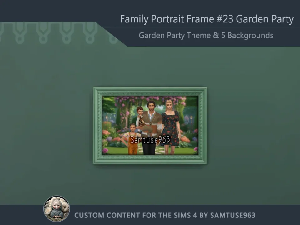 Family Portrait Frame #23 Garden Party Samtuse963