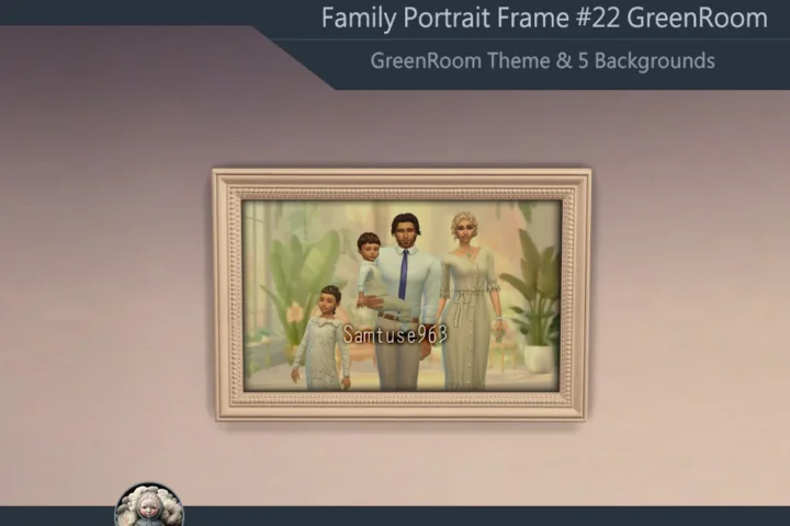 Family Portrait Frame #22 Green Room Samtuse963