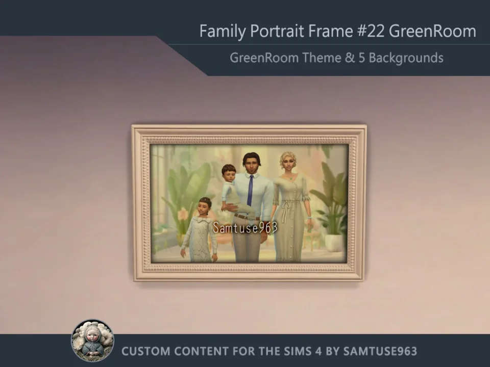 Family Portrait Frame #22 Green Room Samtuse963