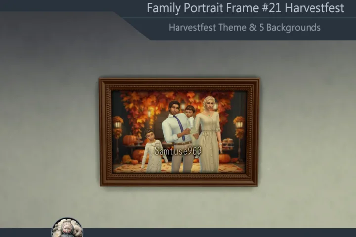 Family Portrait Frame #21 Harvestfest Samtuse963