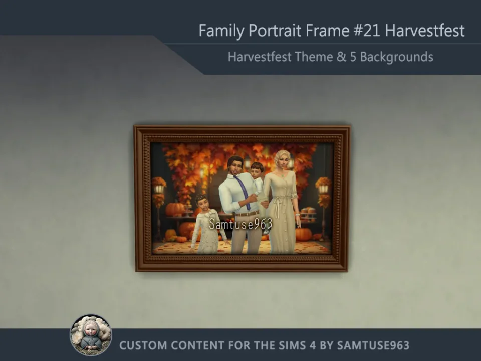 Family Portrait Frame #21 Harvestfest Samtuse963