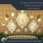 HQ Ornate Oval Frame Painting Flower Sketch #1 Sellable Samtuse963