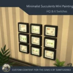 Minimalist Succulents Mini Painting Two #1 Extra H Samtuse963