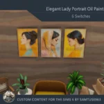 Elegant Lady Portrait Oil Painting #1 Sellable Extra A Samtuse963