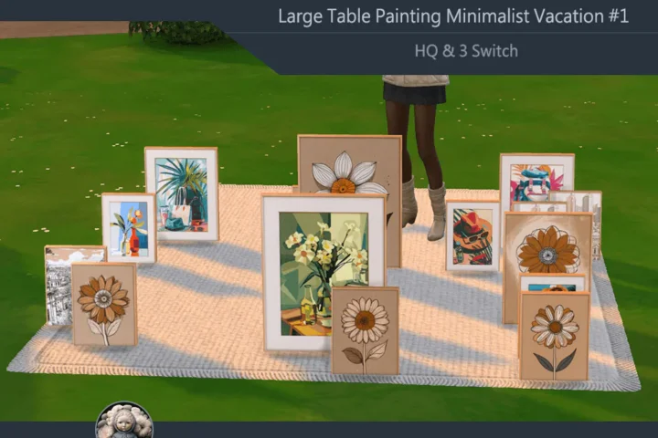 HQ Large Table Painting Minimalist Vacation #1