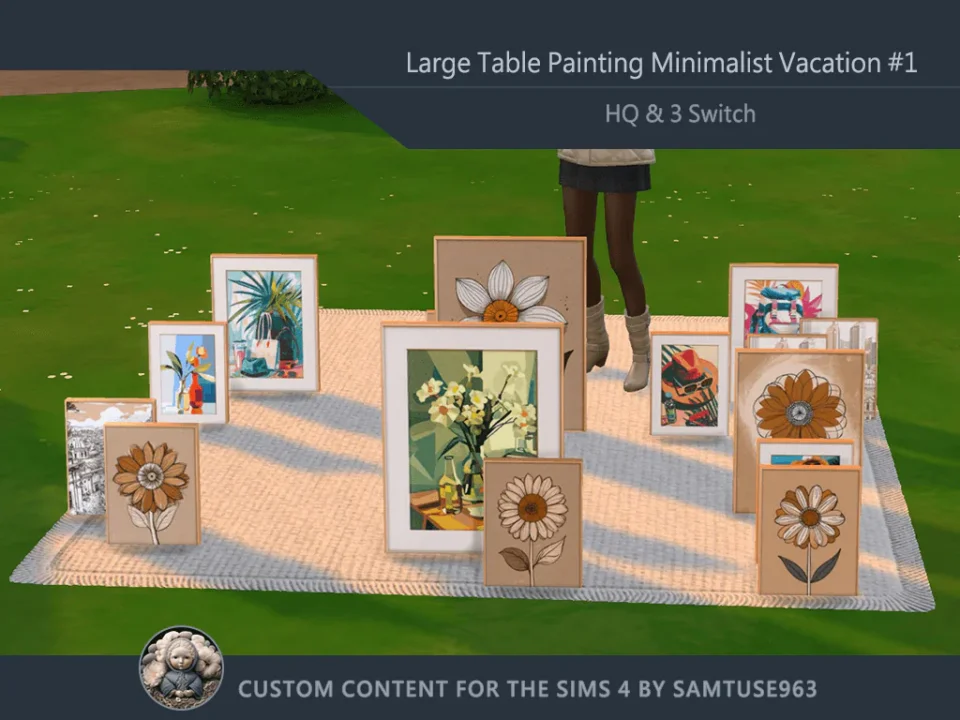 HQ Large Table Painting Minimalist Vacation #1