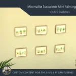Minimalist Succulents Mini Painting Two #1 Extra H Samtuse963