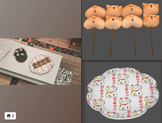 Shiba Dango+desserts plate🍡