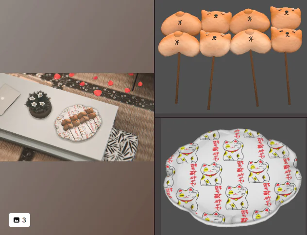 Shiba Dango+desserts plate🍡