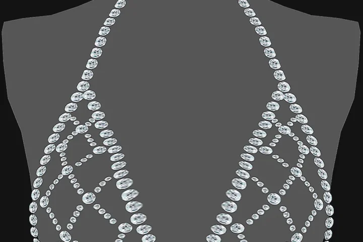 DivaDesigns jewel choker top 97