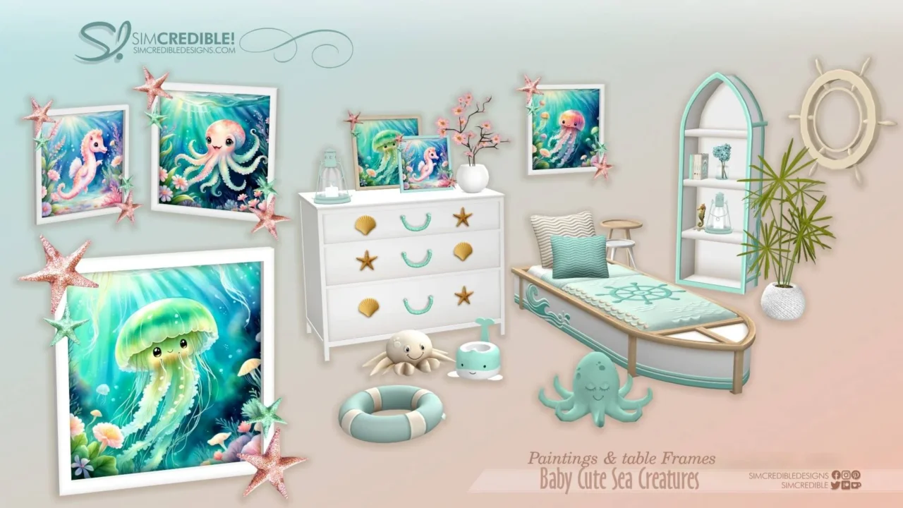 Baby Sea Creatures 🐬🐋🐟 - Paintings collection