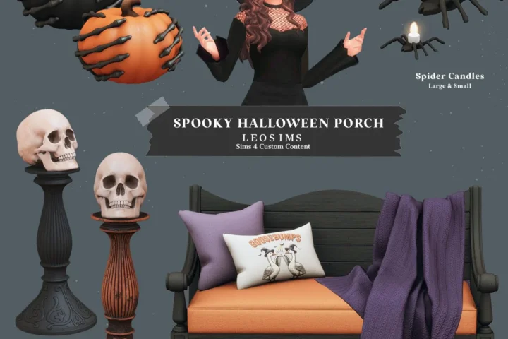 Сет декора и мебели Spooky Halloween Porch