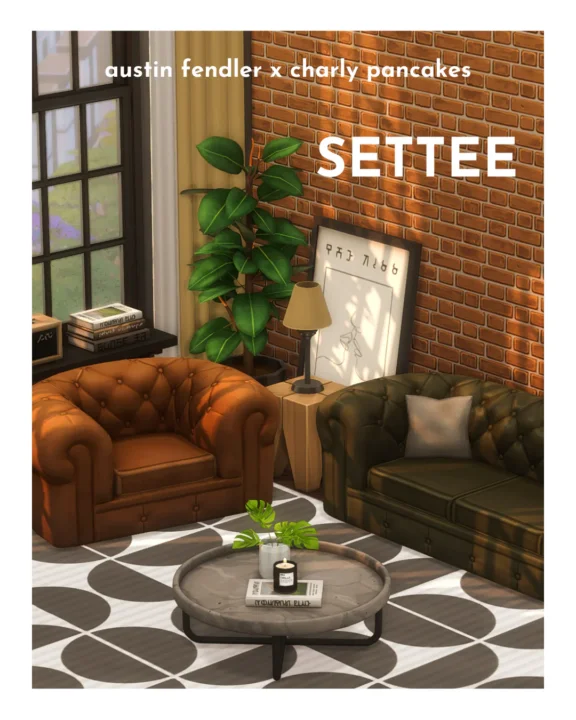 SETTEE - chesterfield sofa / couches / armchair / loveseat / living room - by charly pancakes