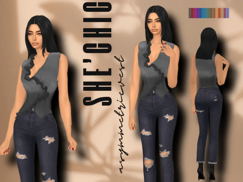 SHE'CHIC ASYMMETRIC VEST