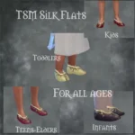TSM Silk Flats for all ages