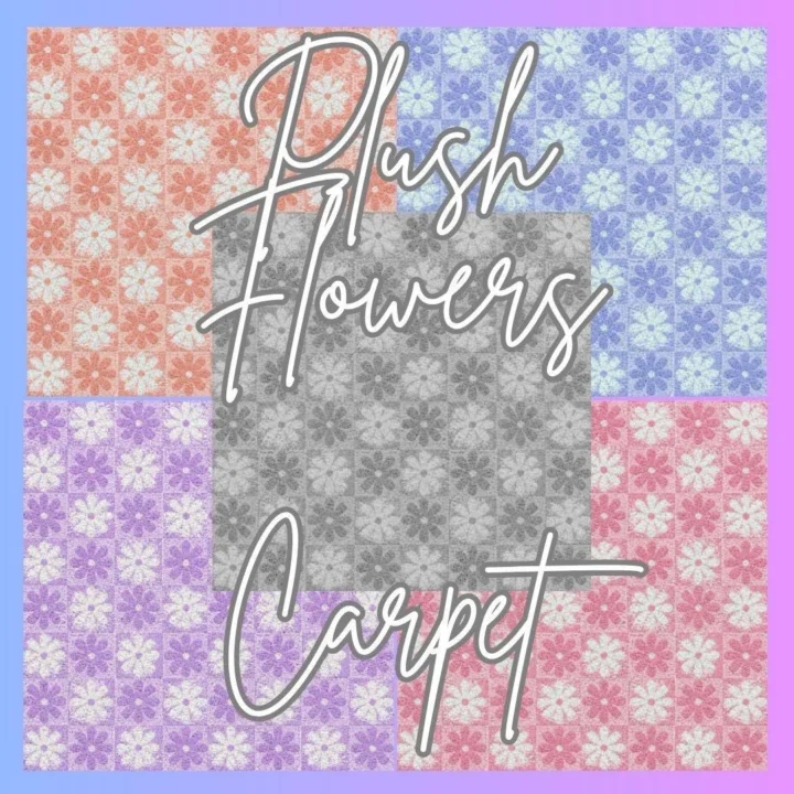 Plush Cozy Flower Pattern - Carpet
