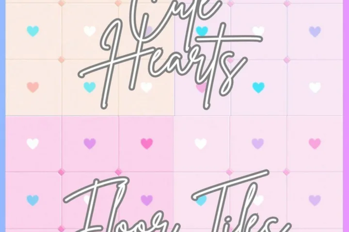 Cute Kawaii Hearts - Floor Tiles