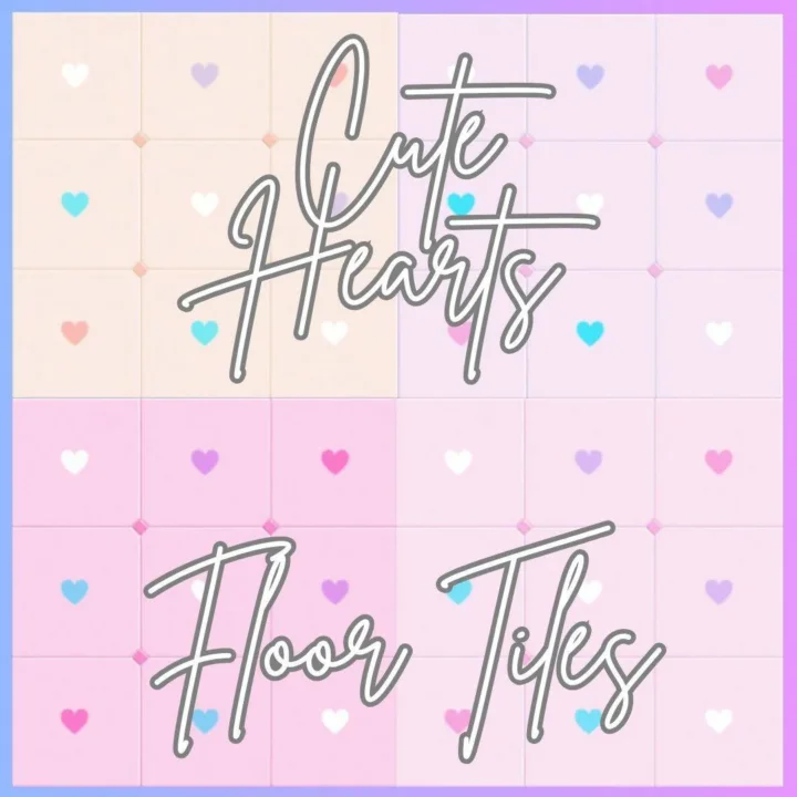 Cute Kawaii Hearts - Floor Tiles