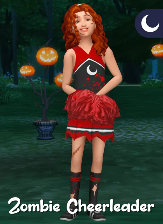 Zombie Cheerleader Costume for Kids