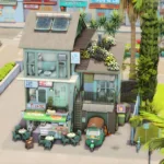 Asian Style House with Family Business