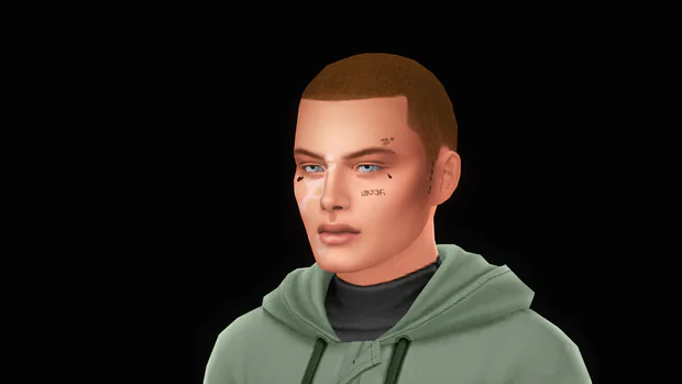 Minimalist Face Tattoo