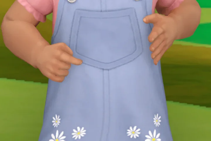 Flower Power Denim Dress for Infants