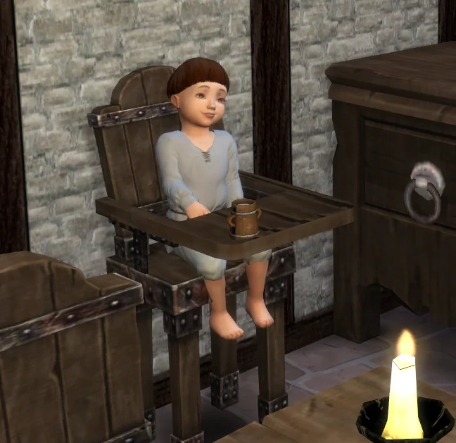 Two Rustic High Chairs for Toddlers