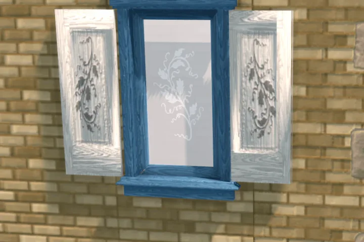 WFS Bavaria Build Set E: Wooden Window Shutters - Open and Closed