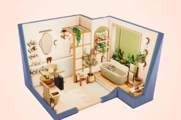 Sleek Bathroom - No CC