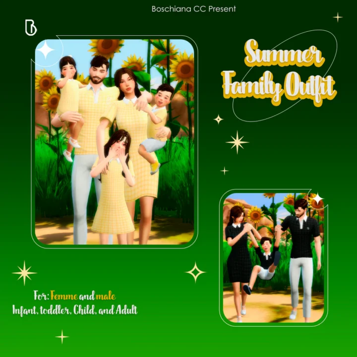 Toddler Girl Dress - Summer Family Outfit - Version 1